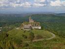 Photos aériennes - Cathédrales et autres lieux de culte - Photo réf. T084325 - Le Dabo (Moselle) et son église perchée domine les montagnes des Vosges.