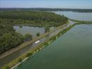 Photos aériennes de "rhin" - Photo réf. T084380 - Le canal de la Marne au Rhin passe au milieu de lacs à Gondrexange (Moselle).