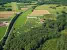 Photos aériennes de "mais" - Photo réf. T099675 - La Ferme Aventure située dans les Vosges propose des parcours ludiques et pédagogiques dans différents labyrinthes de maïs, bois, pierre et céréales.
