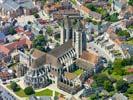 Photos aériennes de "notre-dame-du" - Photo réf. U090841 - La construction de la cathdrale Notre-Dame de Noyon (Oise) dbuta en 1145 et s'tala sur presque 100 annes.