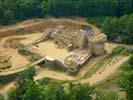 Photos aériennes de "l'yonne" - Photo réf. U091620 - Le chantier mdival du chteau de Gudelon  Treigny (Yonne) a dbut en 1998.