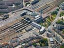 Photos aériennes de "gare" - Photo réf. U092653 - La Gare de Limoges-Bénédictins a été réalisée entre 1924 et 1929 par Roger Gonthier.