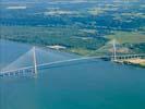 Photos aériennes - Routes et autoroutes - Photo réf. U099725 - Le Pont de Normandie est un pont  haubans dans la longueur totale est de 2141m.