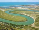 Photos aériennes de Saintes-Maries-de-la-Mer (13460) - Le Parc Naturel de Camargue | Bouches-du-Rhône, Provence-Alpes-Côte d'Azur, France - Photo réf. U099849 - Le Petit Rhne juste avant qu'il ne se jette dans la Mer Mditerrane.