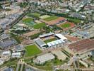 Photos aériennes de "parc" - Photo réf. U100035 - Juste à côté du stade Geoffroy-Guichard, le parc des sports de L'Etivalliere et ses nombreux terrains de sport. 