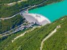 Photos aériennes de "barrage" - Photo réf. U100122 - Le barrage hydro-électrique du Lac de Vouglans.