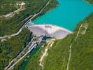 Photos aériennes de "électrique" - Photo réf. U100124 - Le barrage hydro-lectrique du Lac de Vouglans.