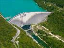 Photos aériennes de "barrage hydroélectrique" - Photo réf. U100126 - Le barrage hydro-lectrique du Lac de Vouglans.