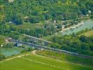 Photos aériennes de "Pont" - Photo réf. U100637 - Un RER passant sur un pont à Chalifert.