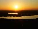 Photos aériennes de "soleil" - Photo réf. U102884 - Coucher de soleil sur l'étang de La Chaussée dans la Meuse.