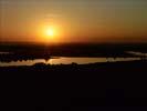 Photos aériennes de "coucher" - Photo réf. U102885 - Coucher de soleil sur l'étang de La Chaussée dans la Meuse.