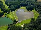 Photos aériennes de "coeur" - Photo réf. U105803 - Un coeur au milieu du parcours du golf de l'Ailette dans l'Aisne.