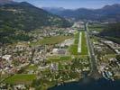 Photos aériennes de Agno (CH-6982) | , Ticino, Suisse - Photo réf. U107035 - Fr : L'Aéroport International de Lugano situé sur la commune d'Agno. It : L'Aeroporto internazionale di Lugano.