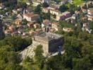 Photos aériennes de "culturel" - Photo réf. U108175 - Les chteaux de Bellinzona figurent depuis l'an 2000 sur la liste du patrimoine culturel mondial de l'UNESCO.