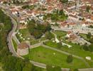 Photos aériennes de "remparts" - Photo réf. U108212 - La tour de Navarre est la plus puissante, de plus, elle est associe  la tour d'Orval qui permettait un acheminement des artilleries grce  sa rampe hlicodale.