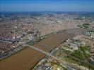 Photos aériennes de "Garonne" - Photo réf. U109348 - Le Port de la Lune et 1810 hectares du centre ville de Bordeaux ont t inscrits sur la liste du Patrimoine mondial de l'UNESCO.