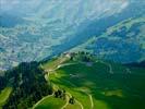 Photos aériennes de La Clusaz (74220) - Vue générale | Haute-Savoie, Rhône-Alpes, France - Photo réf. U110366 - On reconnait le domaine skiable de Beauregard.