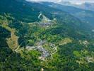 Photos aériennes de "montagne" - Photo réf. U110378 - Sur les hauteurs de la commune se trouve la station de ski de Courchevel.