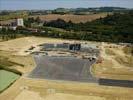 Photos aériennes de "aérodrome" - Photo réf. U110775 - Le chantier d'un nouveau hangar pour l'aérodrome d'Auch-Lamothe.