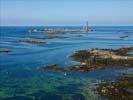 Photos aériennes de "AVEC" - Photo réf. U111030 - Avec ses 82,5 mtres de hauteur, le Phare de l'Ile Vierge est le plus haut phare d'Europe et le plus haut phare du monde en pierre de taille.