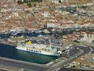 Photos aériennes de Sète (34200) | Hérault, Languedoc-Roussillon, France - Photo réf. U111084 - La COMARIT est une compagnie maritime marocaine spcialise dans le transport de passagers et de fret roulant.