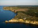 Photos aériennes de "wwii" - Photo réf. U111225 - La Pointe du Hoc, situe sur la commune de Cricqueville-en-Bessin (Calvados), fut lgue aux Etats-Unis en 1979 en reconnaissance aux soldats tus lors de la deuxime guerre mondiale.