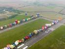 Photos aériennes - Mondial Air Ballons 2011 - Photo réf. U112028 - Record Mondial de décollage en ligne : 343 montgolfières le Mercredi 27 Juillet 2011.