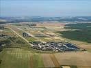 Photos aériennes de "ecologie" - Photo réf. U112204 - Le chantier d'installation de la plus puissante centrale photovoltaique du monde sur l'ancienne base aérienne 136 de Toul-Rosières par EDF Energies Nouvelles au 1er Août 2011.