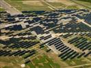 Photos aériennes de "nouvelle" - Photo réf. U112206 - Le chantier d'installation de la plus puissante centrale photovoltaique du monde sur l'ancienne base aérienne 136 de Toul-Rosières par EDF Energies Nouvelles au 1er Août 2011.