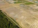 Photos aériennes de "2011" - Photo réf. U112218 - Le chantier d'installation de la plus puissante centrale photovoltaique du monde sur l'ancienne base aérienne 136 de Toul-Rosières par EDF Energies Nouvelles au 1er Août 2011.