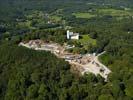 Photos aériennes de "chapelle" - Photo réf. U112220 - Construite en 1955 par Le Corbusier, la chapelle de Ronchamp ou la chapelle Notre-Dame du Haut attire de nombreux visiteurs avec sa forme atypique.