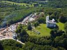 Photos aériennes de "AVEC" - Photo réf. U112225 - Construite en 1955 par Le Corbusier, la chapelle de Ronchamp ou la chapelle Notre-Dame du Haut attire de nombreux visiteurs avec sa forme atypique.