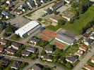 Photos aériennes de "maison" - Photo réf. U112428 - La Maison des Sports et de la Culture d'Herrlisheim dans le Bas-Rhin