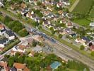 Photos aériennes de "rail" - Photo réf. U112435 - La gare d'Herrlisheim dans le Bas-Rhin