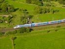 Photos aériennes de Sarraltroff (57400) - Autre vue | Moselle, Lorraine, France - Photo réf. U115214 - Un TGV de la ligne Strasbourg-Paris avant la mise en service de la LGV Est Phase 2.