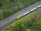 Photos aériennes de Villey-Saint-Étienne (54200) | Meurthe-et-Moselle, Grand Est, France - Photo réf. U145921 - Un train SNCF Infra transportant des traverses.