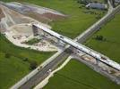 Photos aériennes de "chantier" - Photo réf. E118603 - Le viaduc de la Sarre