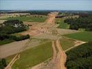 Photos aériennes de "expropriation" - Photo réf. E120330 - La trace de la LGV Sud Est Europe est bien visible.