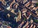 Photos aériennes de Colmar (68000) | Haut-Rhin, Alsace, France - Photo réf. E123808 - La Collégiale Saint-Martin souvent appelée Cathédrale Saint-Martin.