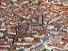 Photos aériennes de Mulhouse (68100) | Haut-Rhin, Alsace, France - Photo réf. E124775 - La Place de la Réunion et le Temple Saint-Etienne.