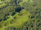 Photos aériennes de "memorial" - Photo réf. E135285 - La Butte de Vauquois est un haut-lieu de la guerre des mines en Argonne, de nombreux entonnoirs en tmoignent.