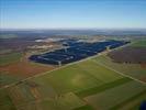 Photos aériennes de "base" - Photo réf. U115351 - Le chantier d'installation de la plus puissante centrale photovoltaique du monde sur l'ancienne base aérienne 136 de Toul-Rosières par EDF Energies Nouvelles au 16 Janvier 2012.