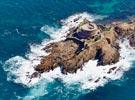 Photos aériennes de "fort" - Photo réf. E125505 - Vue sérrée sur le fort de l'île du Petit Langoustier