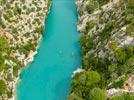 Photos aériennes de "gorge" - Photo réf. E126791 - Canoës dans les Gorges du Verdon