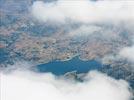 Photos aériennes de Calacuccia (20224) - Autre vue | Haute-Corse, Corse, France - Photo réf. E127202 - Le Lac de Calacuccia dans une troue de nuages