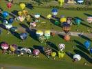 Photos aériennes de "ballon" - Photo réf. E128469 - Lorraine Mondial Air Ballons 2013 : Vol du Mercredi 31 Juillet le soir lors du Record Mondial de Dcollage en Masse. (Greatest Mass Ascent)