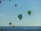 Photos aériennes de "montgolfières" - Photo réf. E128484 - Lorraine Mondial Air Ballons 2013 : Vol du Mercredi 31 Juillet le soir lors du Record Mondial de Dcollage en Masse. (Greatest Mass Ascent)