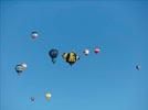 Photos aériennes de "montgolfières" - Photo réf. E128502 - Lorraine Mondial Air Ballons 2013 : Vol du Mercredi 31 Juillet le soir lors du Record Mondial de Dcollage en Masse. (Greatest Mass Ascent)