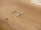 Photos aériennes de Saint-Gilles-Croix-de-Vie (85800) | Vendée, Pays de la Loire, France - Photo réf. E131739 - Chars  voile sur la Grande Plage