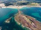 Photos aériennes de Erquy (22430) | Côtes d'Armor, Bretagne, France - Photo réf. E131774 - Ilot et chapelle Saint-Michel